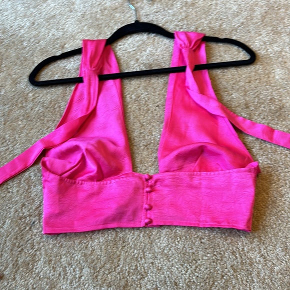 Hot pink tie top - Picture 2 of 2
